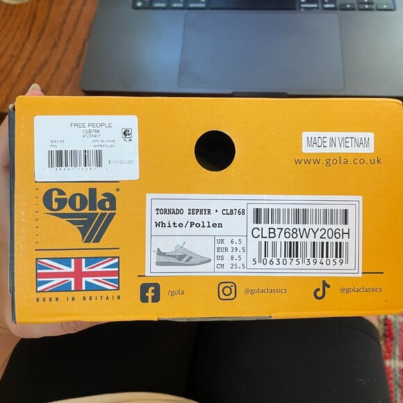NEW Gola Sneakers -- Tornado Zephyr White/Pollen -- US 8.5 - Picture 4 of 5